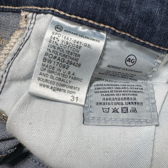 Adriano Goldschmied Women's Mid Rise The Prime Crop Skinny Jeans Dark Wash 31 - Picture 8 of 9